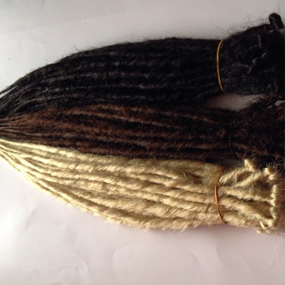 45 Brown Blonde Blk Dread Dreadlock Hair Extension